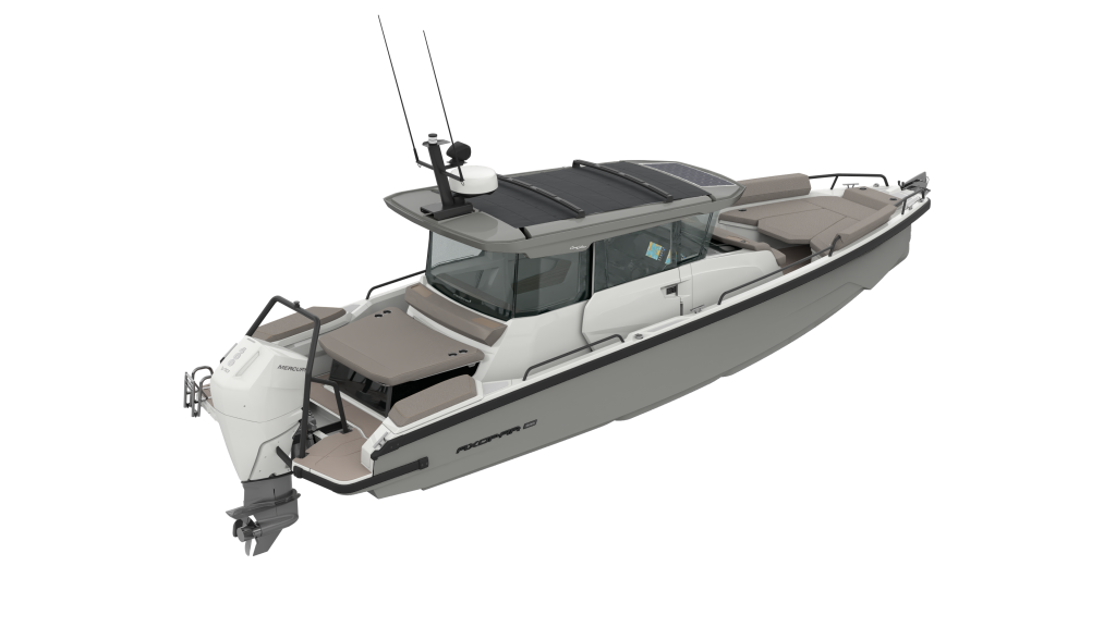 Axopar_29_XC-Cross-Cabin_Aft_Cabin_Platinum_Grey_1-4_