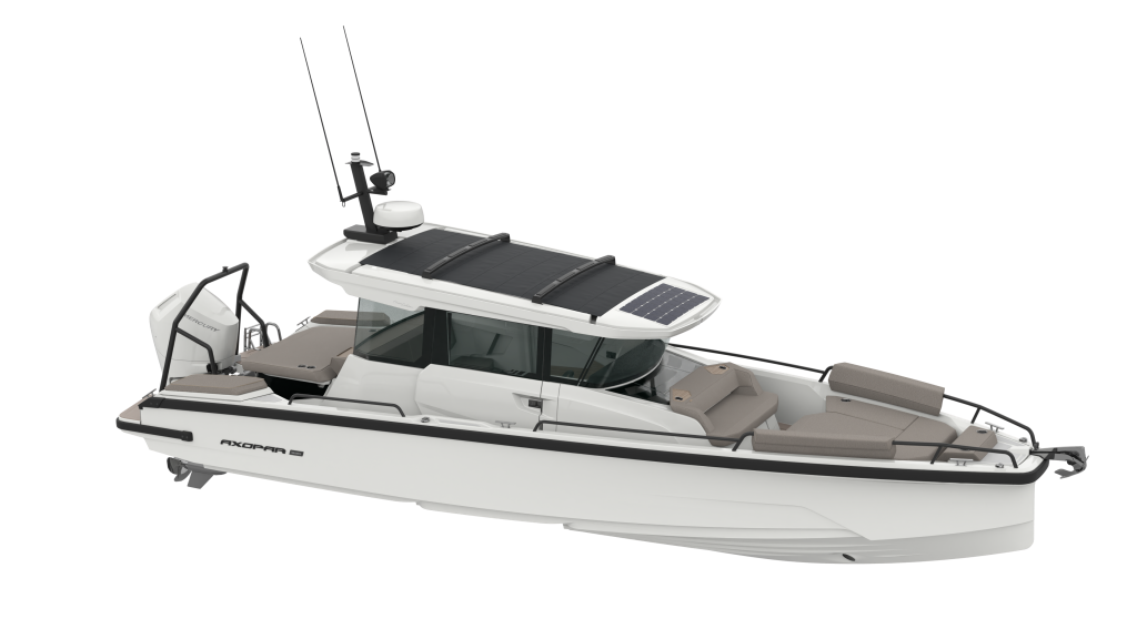 Axopar_29_XC-Cross-Cabin_Aft_Cabin_Standard_Color_3-4_perspective